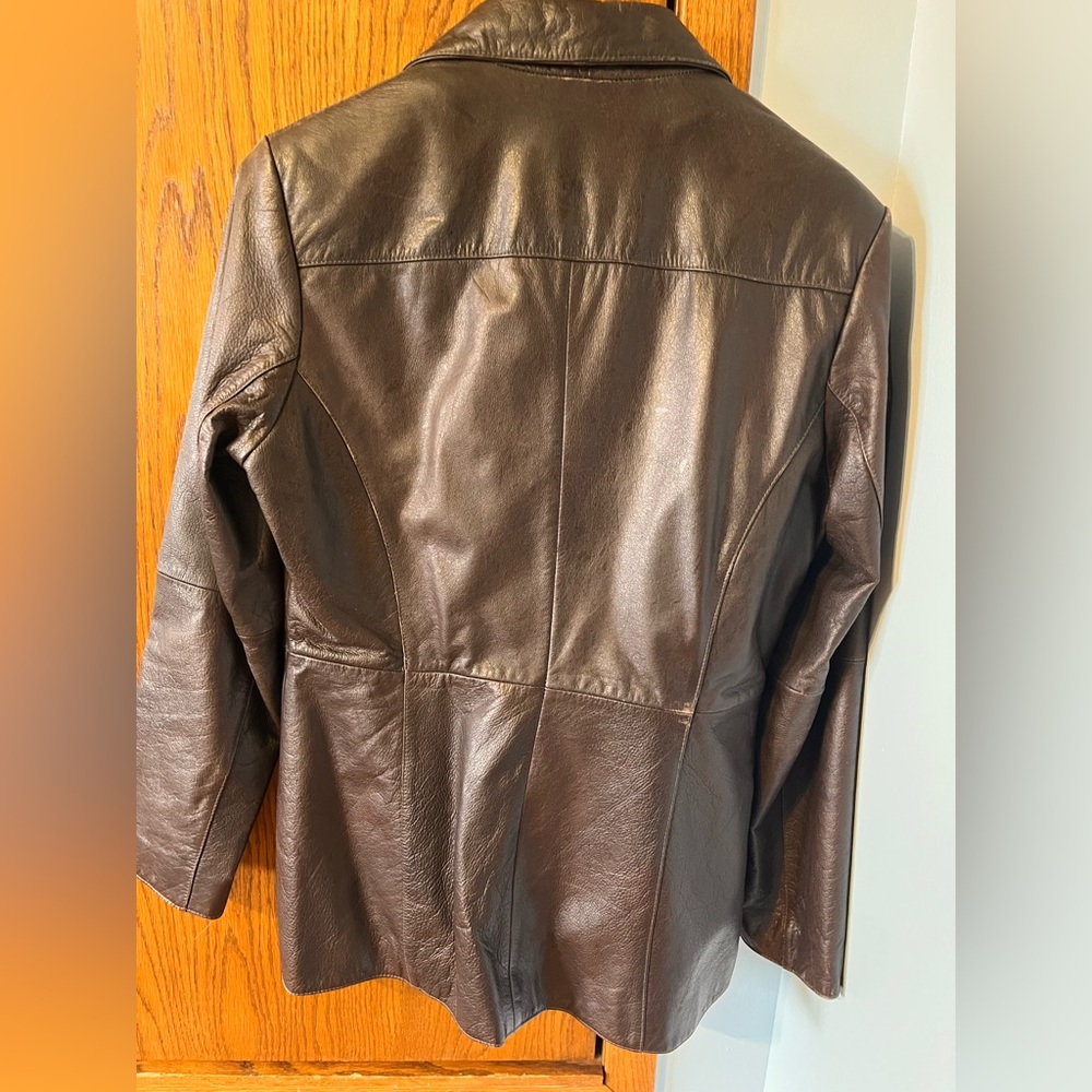 Ladies Wilsons Brown Leather Jacket - Size Small with Thinsulate Insulation - Picture 5 of 8